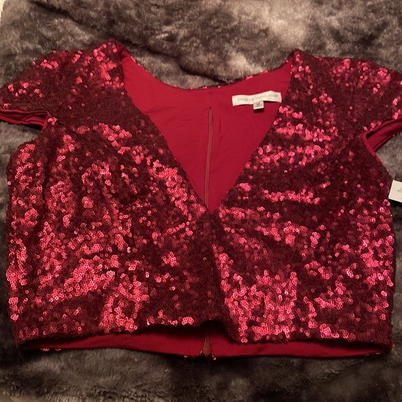 Sexy Dress the population 2 piece red sequins m - Picture 8 of 9